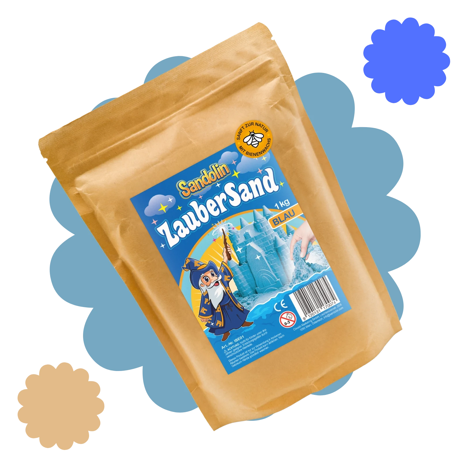 Kinetischer Sand Blau ☑️ 1 kg Sandolin Zaubersand